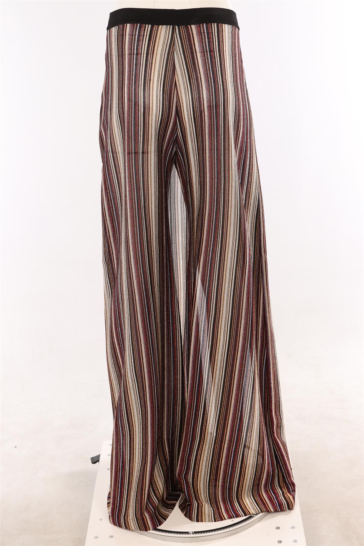 BALMAIN MULTI KNIT WIDE LEG PANTS FR 38 UK 10