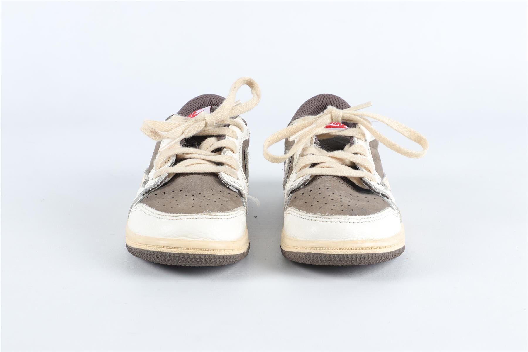 NIKE + TRAVIS SCOTT BROWN KIDS AIR JORDAN 1 REVERSE MOCHA SNEAKERS EU 27 UK 9.5 US 10