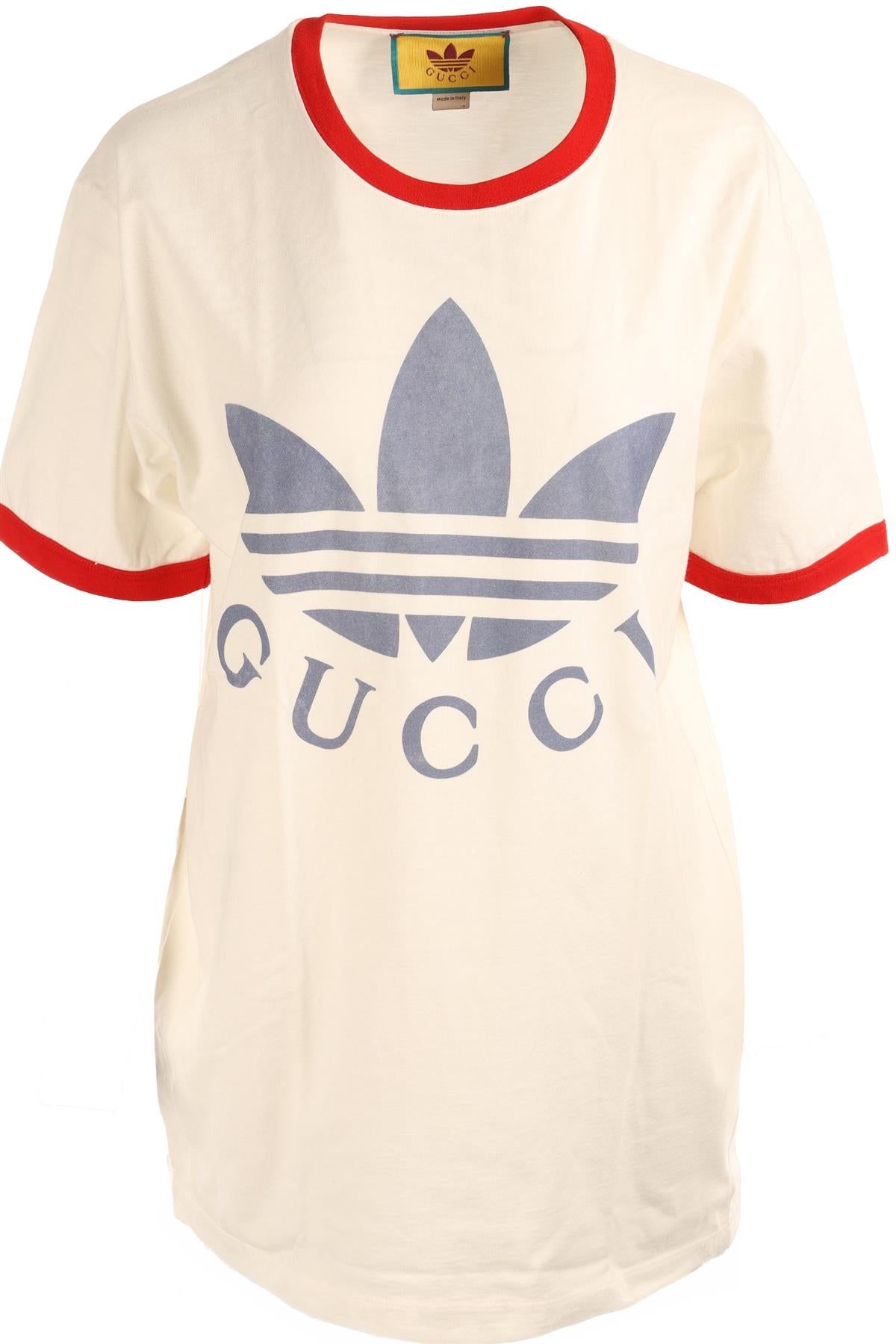 GUCCI + ADIDAS WHITE COTTON T-SHIRT LARGE