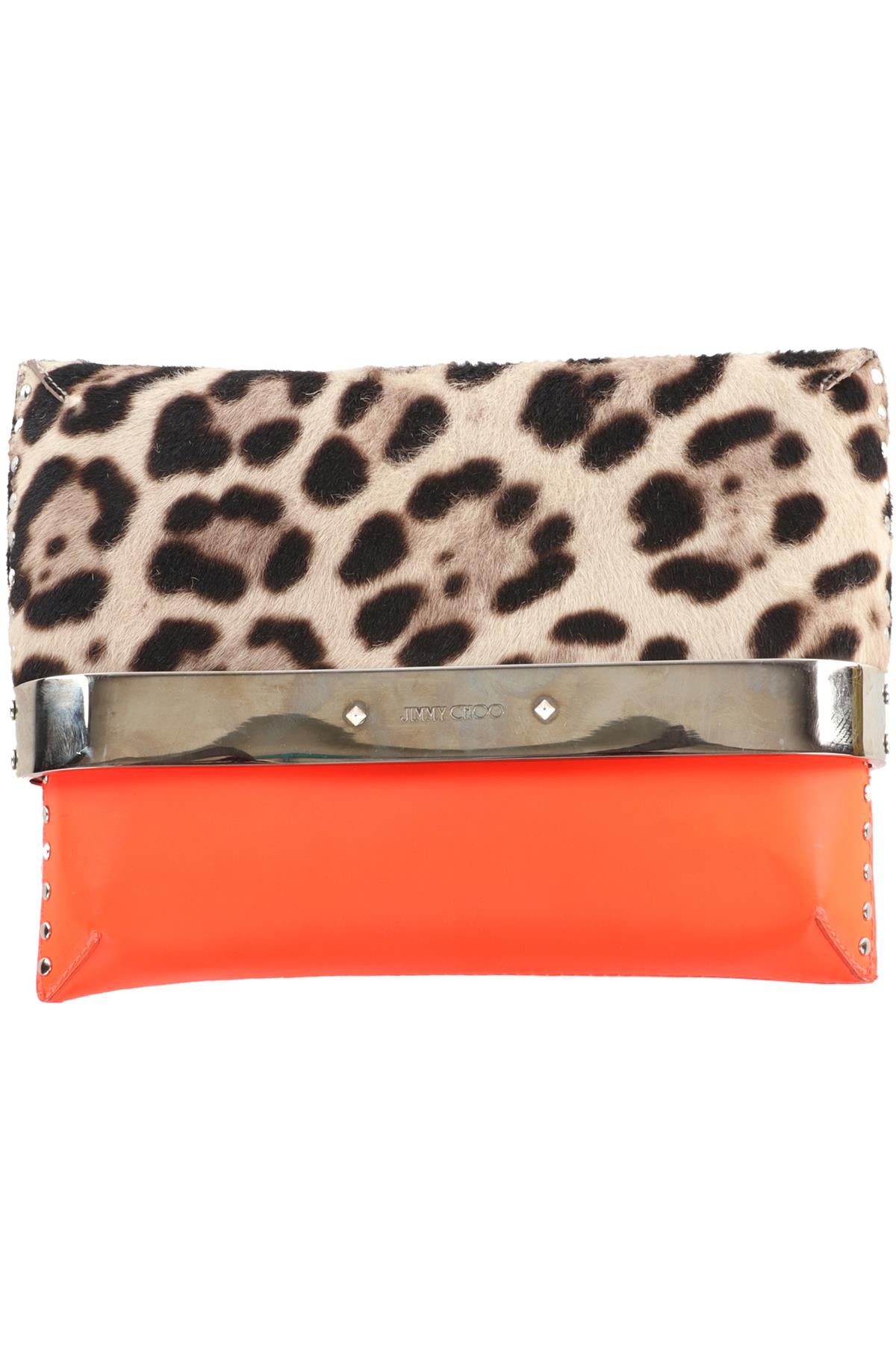 JIMMY CHOO MULTI DAPHNE LEATHER CLUTCH