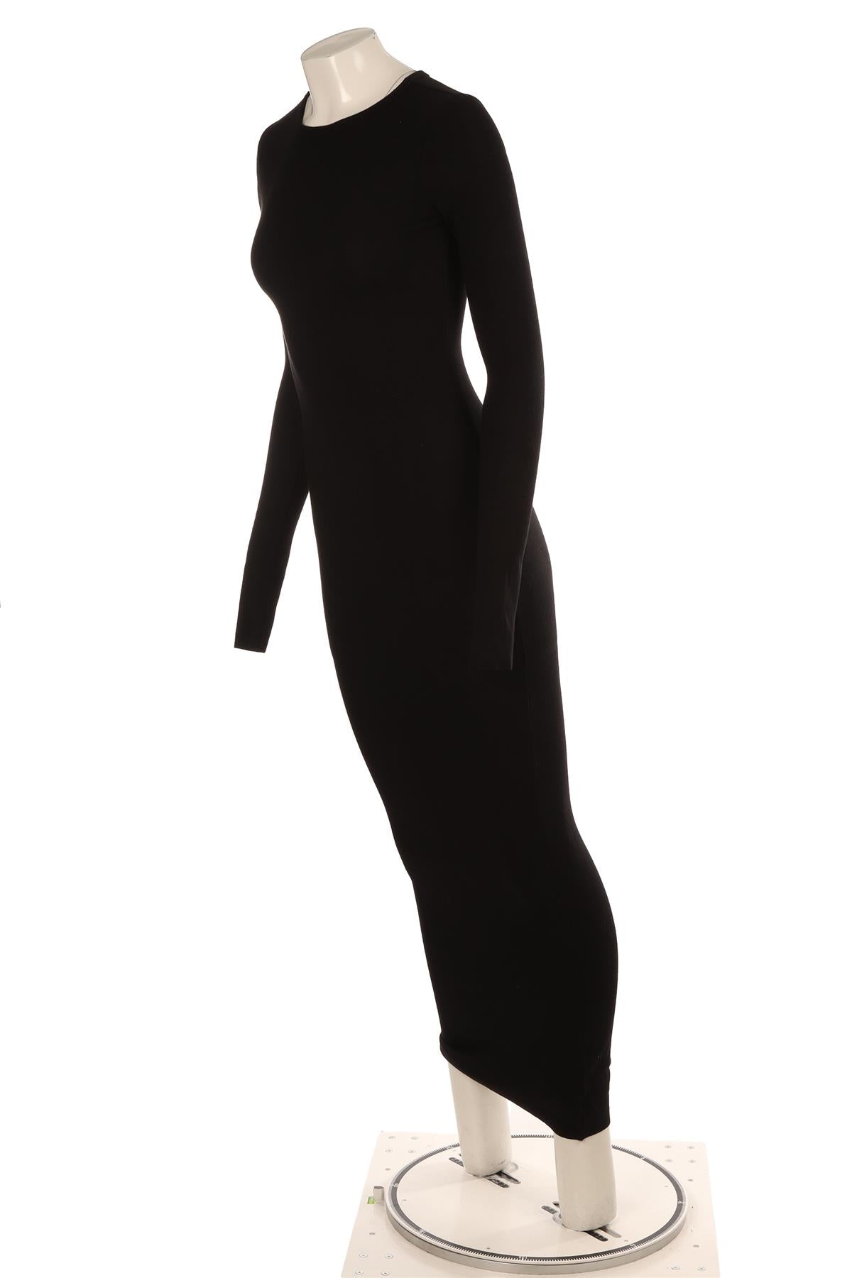 ETERNE BLACK COTTON MAXI DRESS SMALL