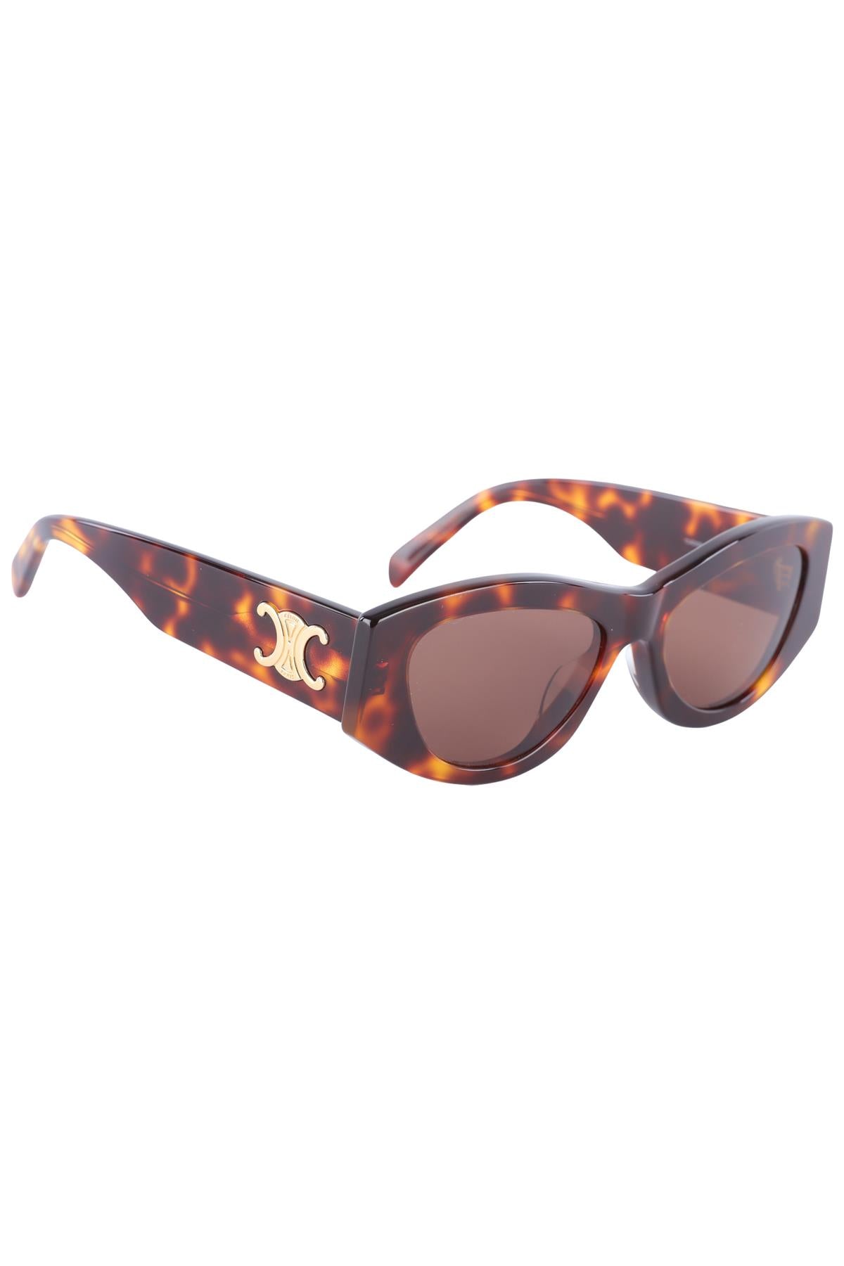 CELINE BROWN TRIOMPHE ACETATE SUNGLASSES