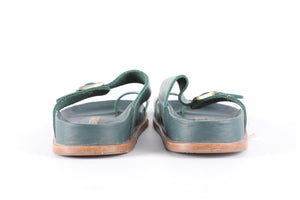 BIRKENSTOCK GREEN LEATHER SANDALS EU 38 UK 5 US 8