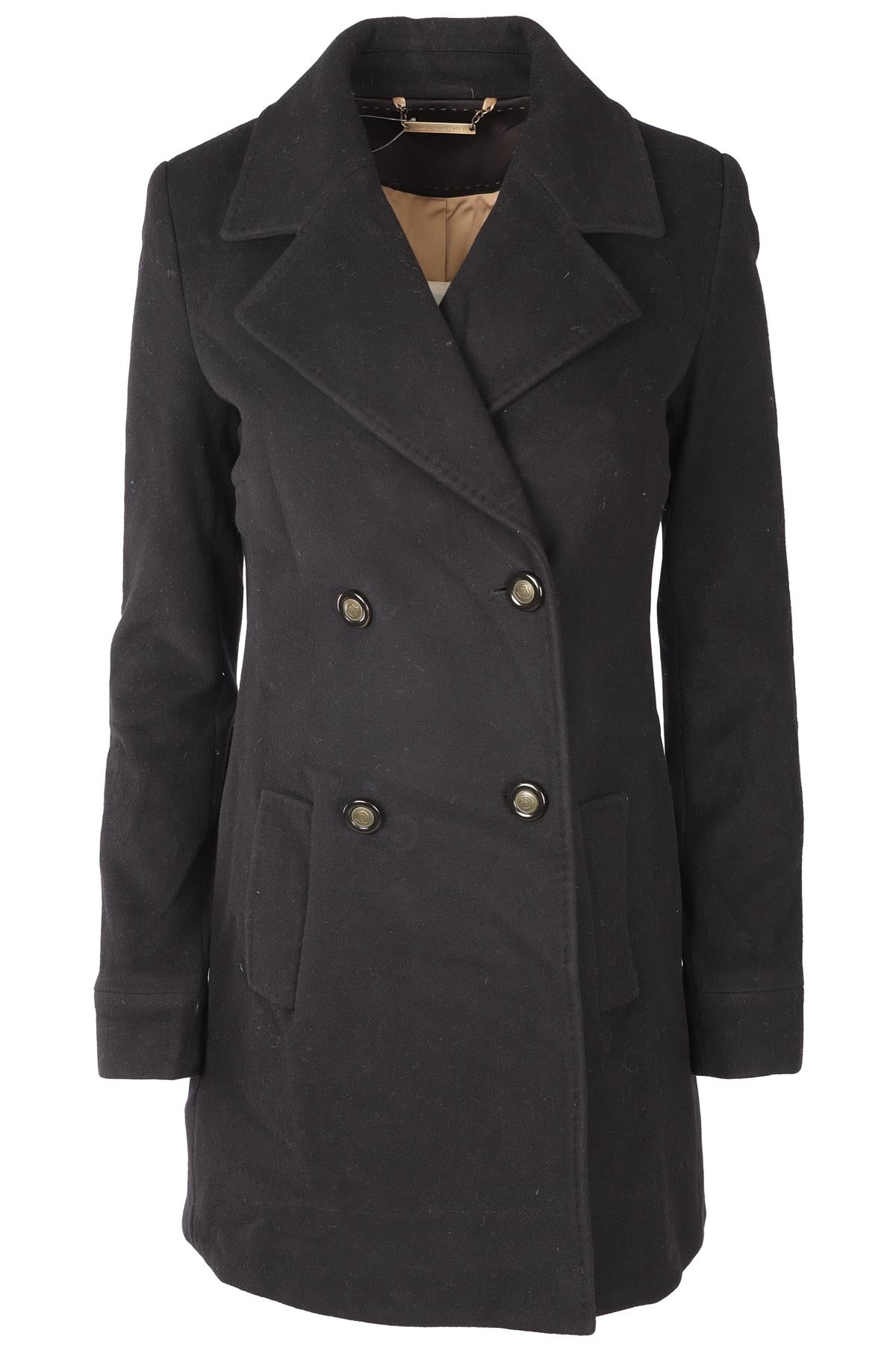 DIANE VON FURSTENBERG BLACK WOOL COAT US 2 UK 6
