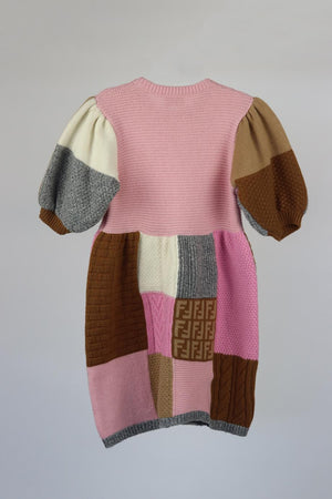 FENDI KIDS GIRLS KNITTED DRESS 8 YEARS