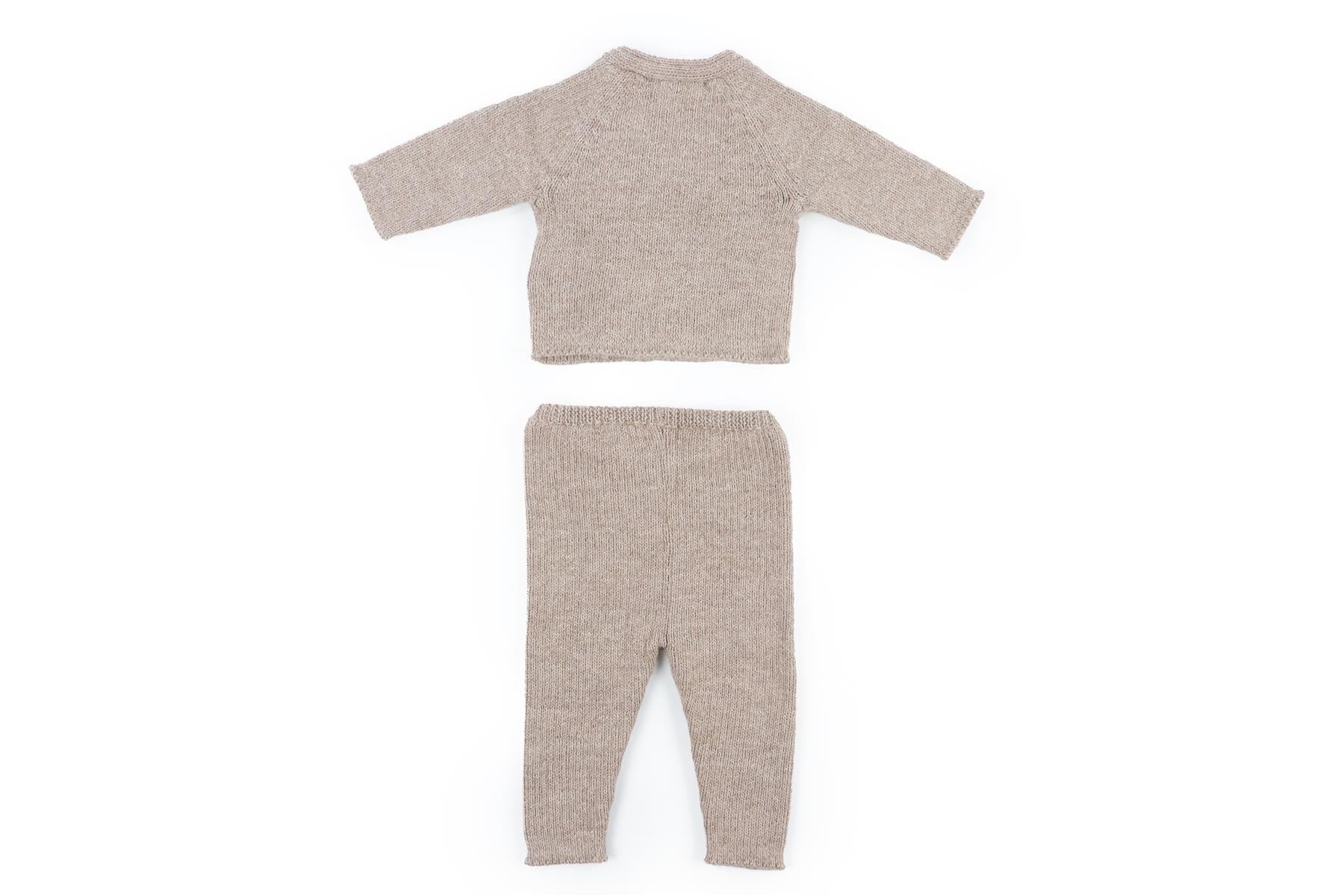 Bonpoint Taupe Kids Girls Knit Set 3 Months