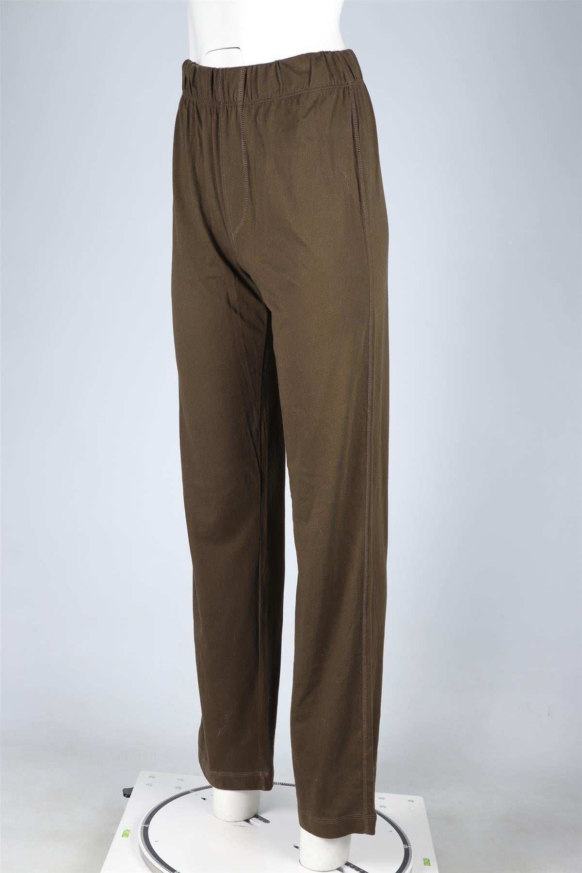 ETERNE KHAKI COTTON TRACK PANTS XSMALL
