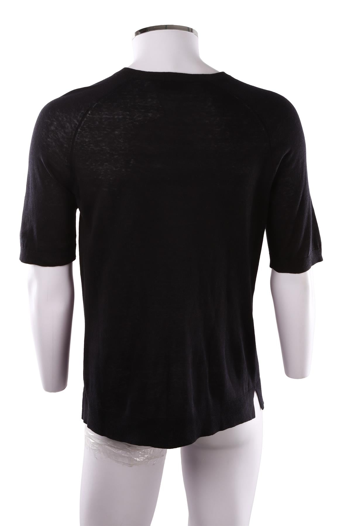 NAVY MEN'S SILK T-SHIRT