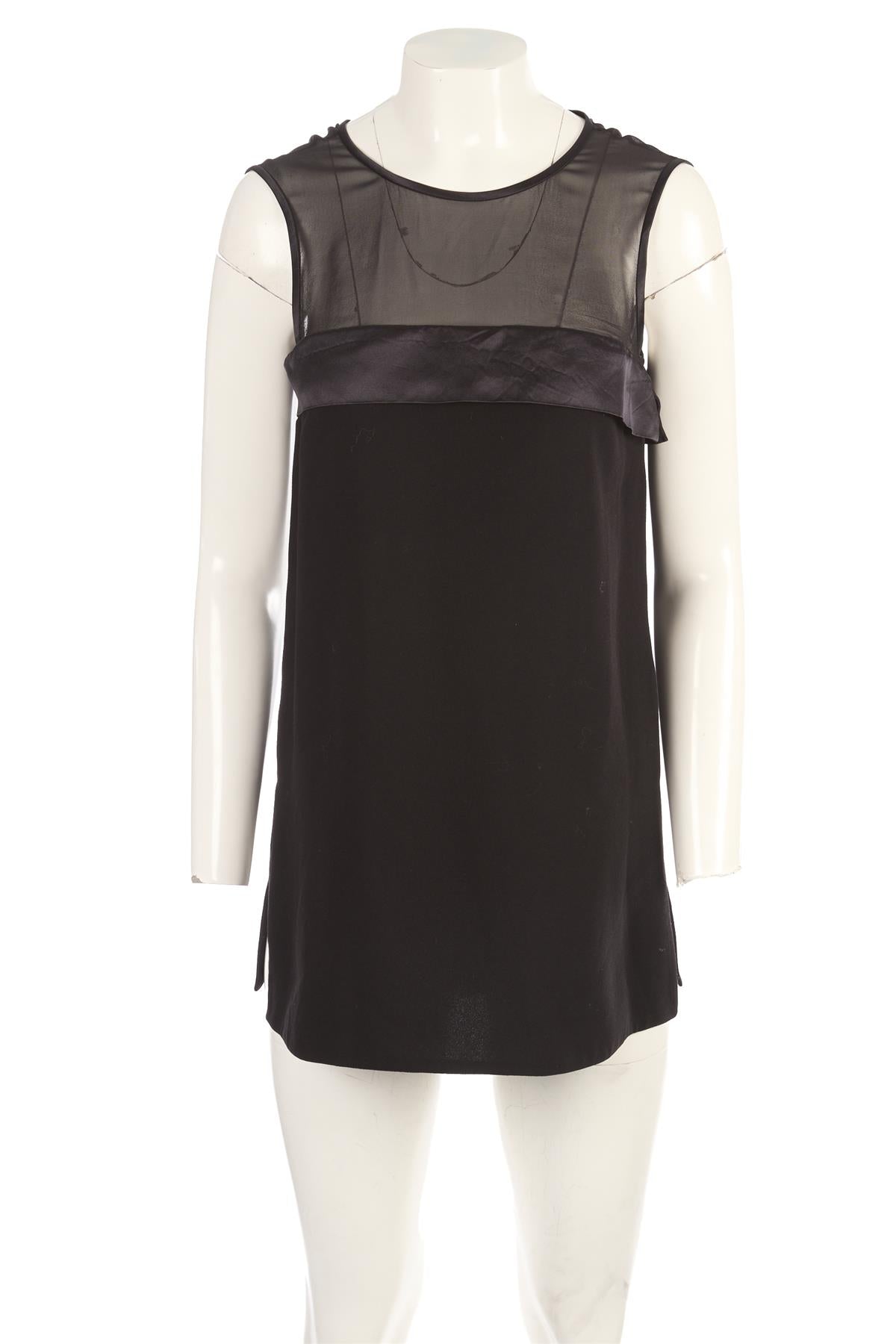 JOSEPH BLACK CREPE TOP FR 36 UK 8