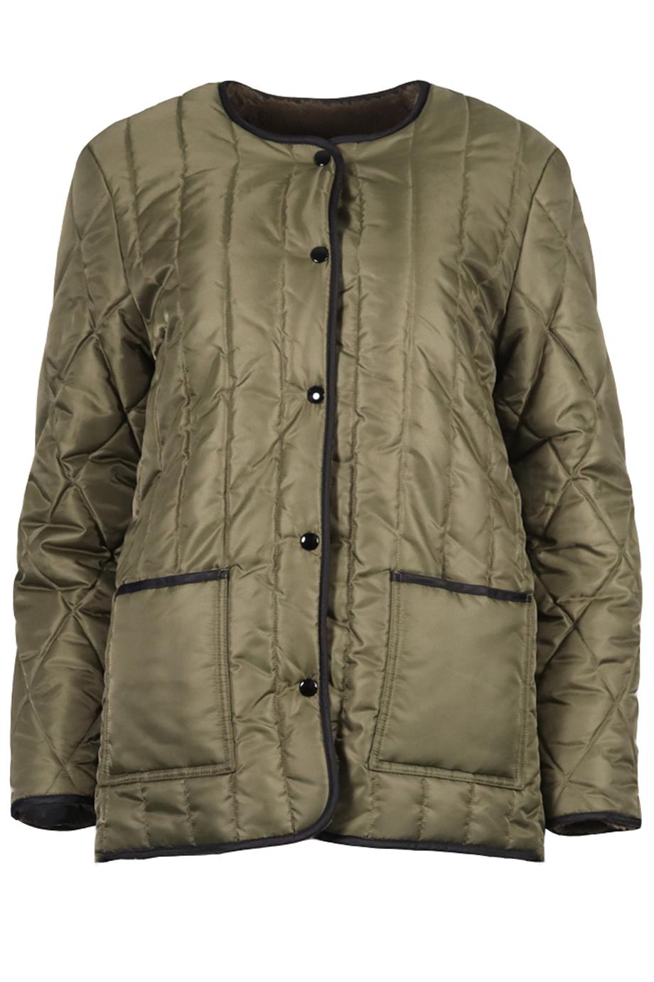 THE KOOPLES REVERSIBLE FAUX FUR AND SHELL JACKET UK 12