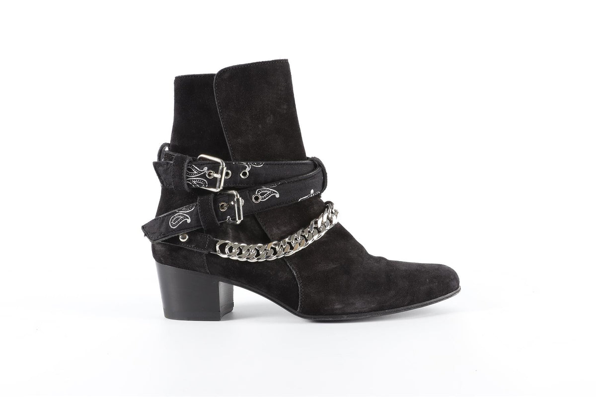 AMIRI BLACK SUEDE ANKLE BOOTS EU 39 UK 6, US 9