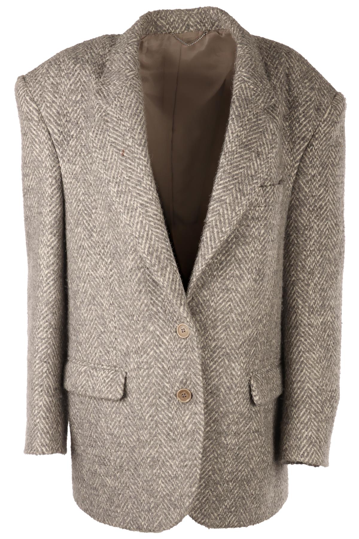 MAGDA BUTRYM GREY WOOL BLAZER FR 34 UK 6