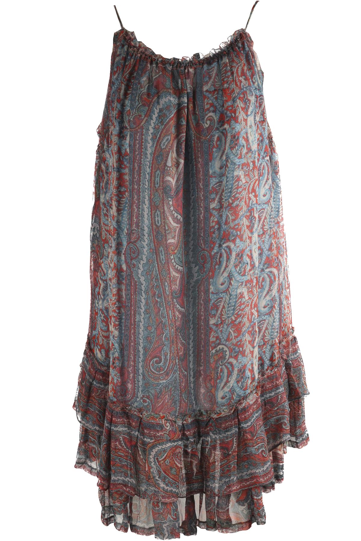 ISABEL MARANT BLUE SILK MINI DRESS FR 36 UK 8