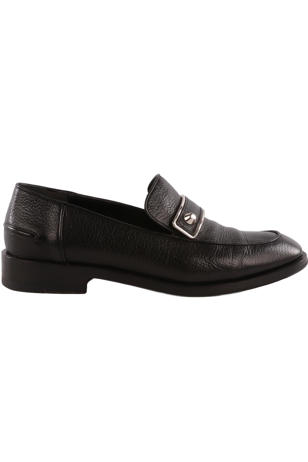 BALENCIAGA BLACK LEATHER LOAFERS EU 39 UK 6 US 9