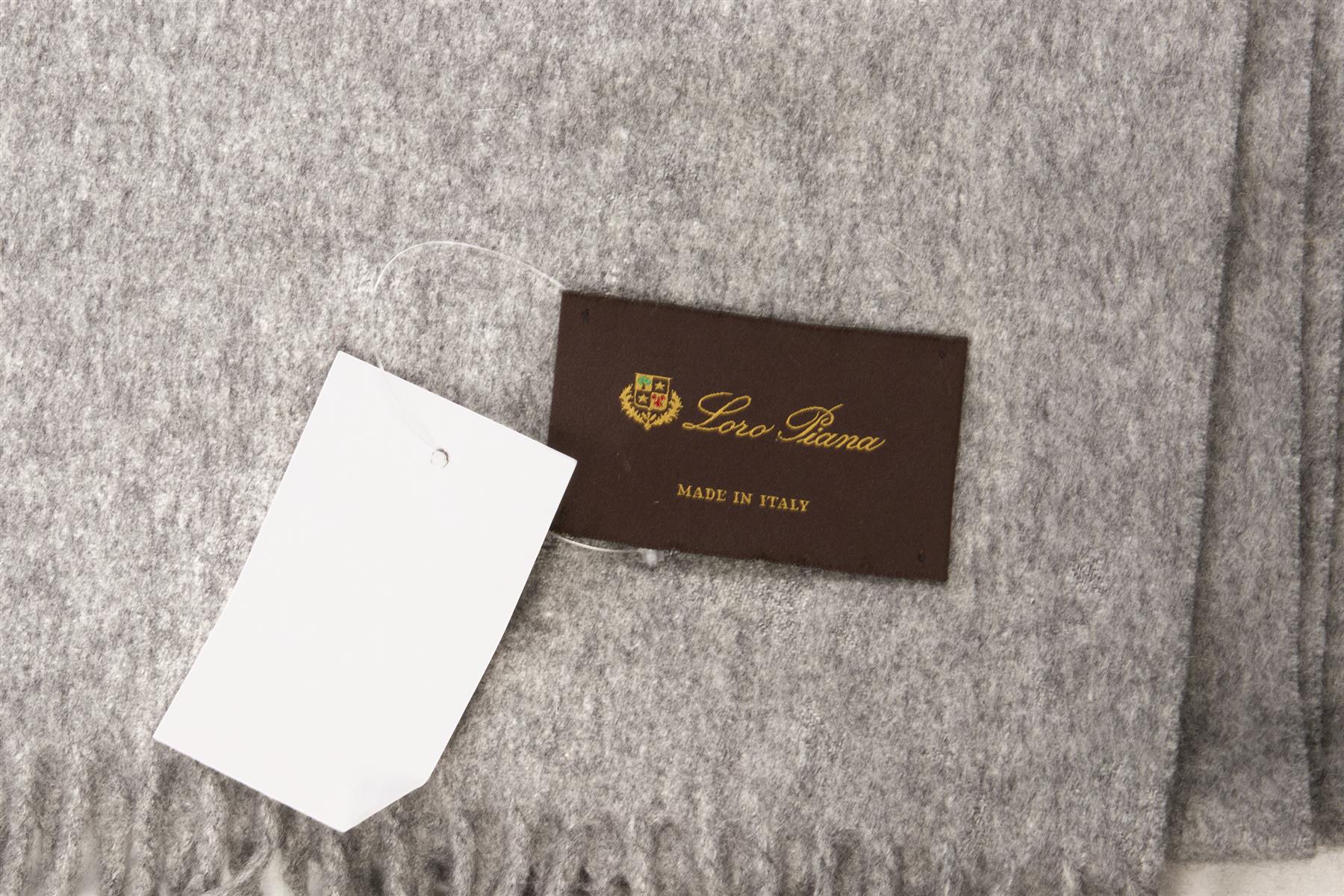LORO PIANA GREY CASHMERE THROW