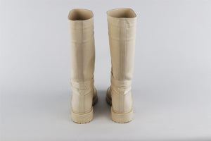 CHRISTIAN DIOR WHITE D-MAJOR LEATHER KNEE HIGH BOOTS EU 41 UK 8 US 11
