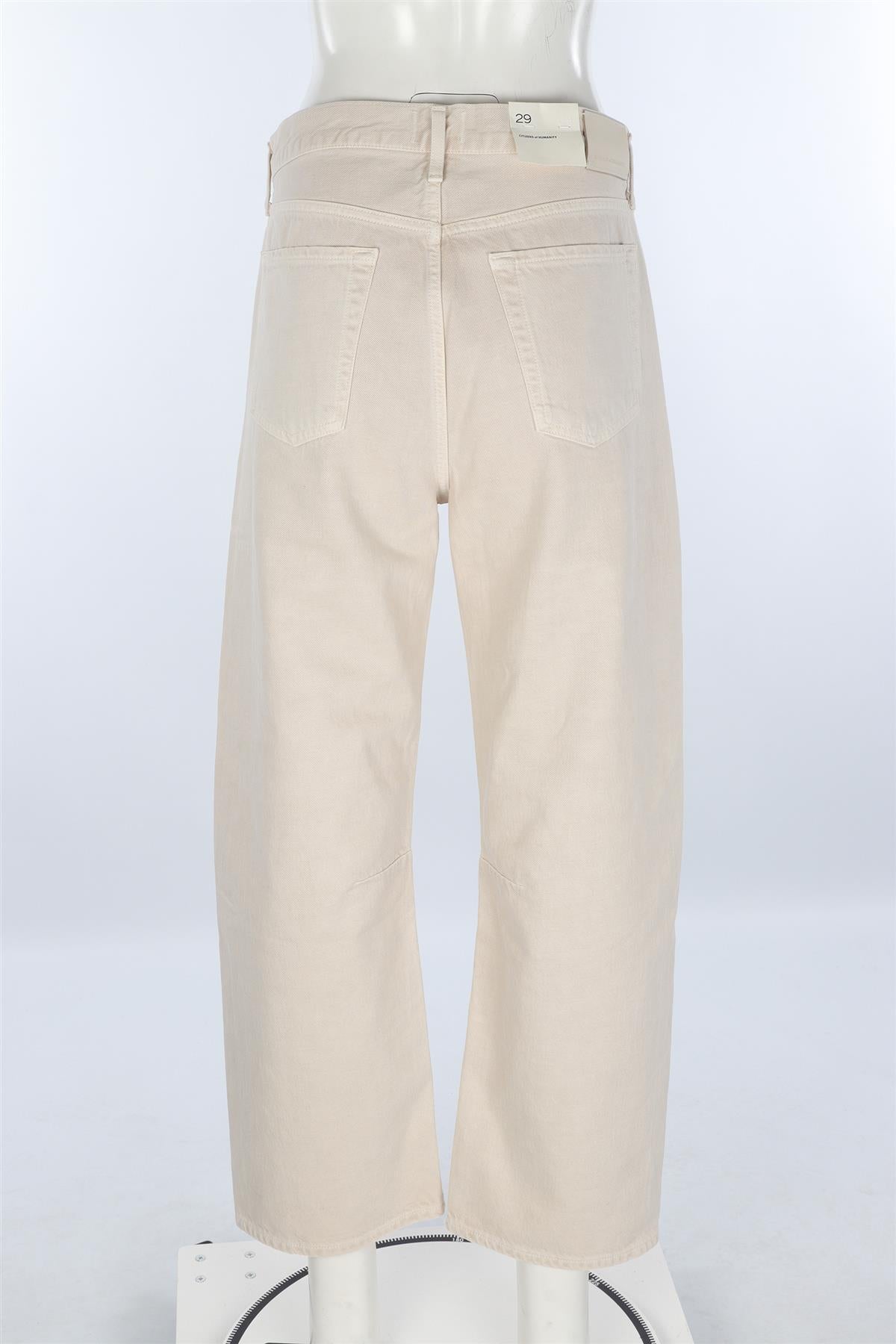 CITIZENS OF HUMANITY BEIGE HIGH RISE BARREL LEG JEANS W29 UK 10-12