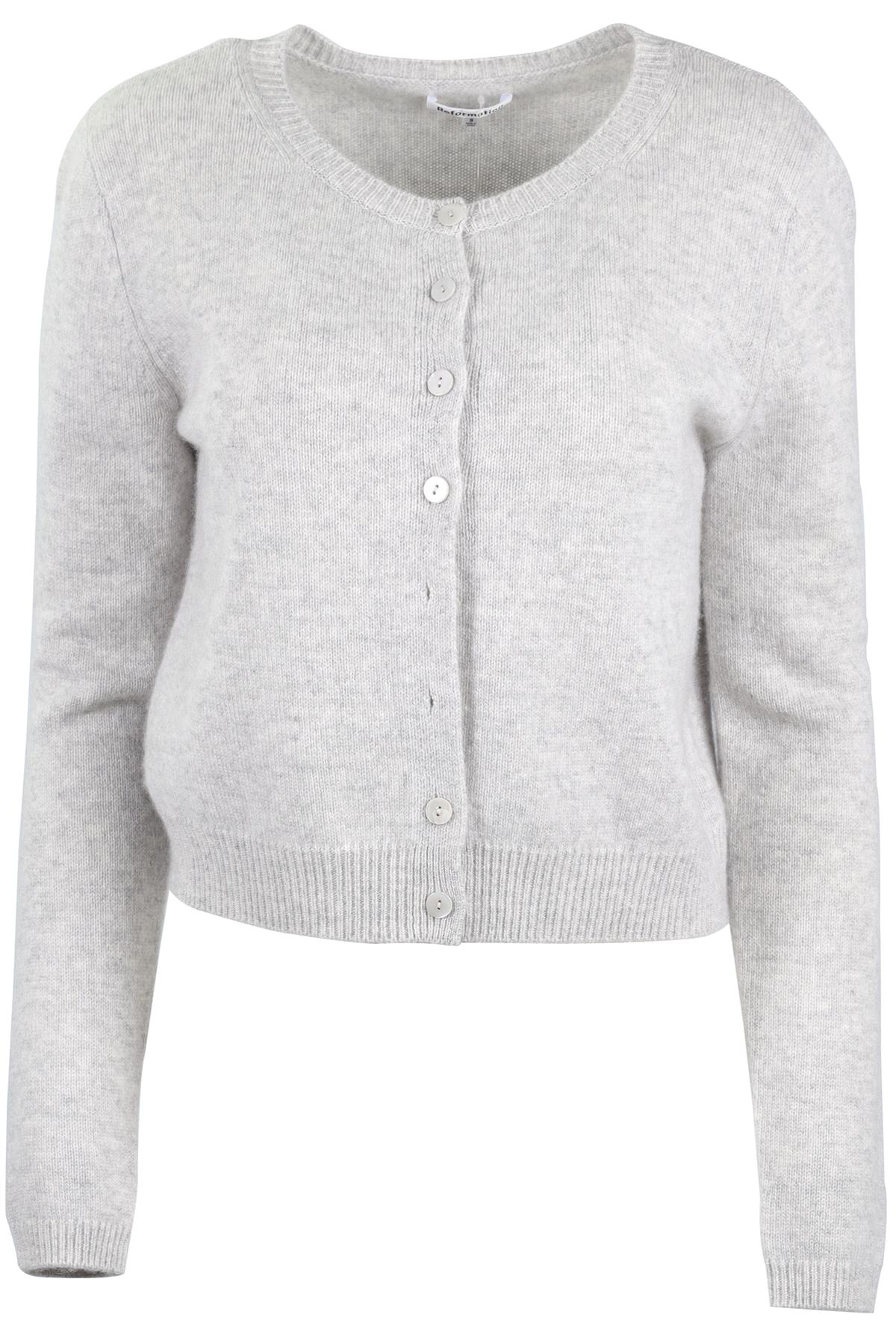 REFORMATION GREY CASHMERE CARDIGAN SMALL