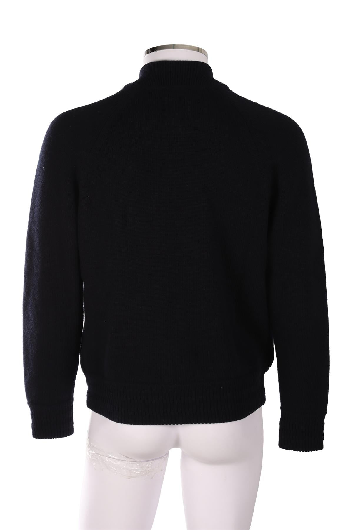 BERLUTI NAVY MEN'S SUEDE BOMBER JACKET MEDIUM