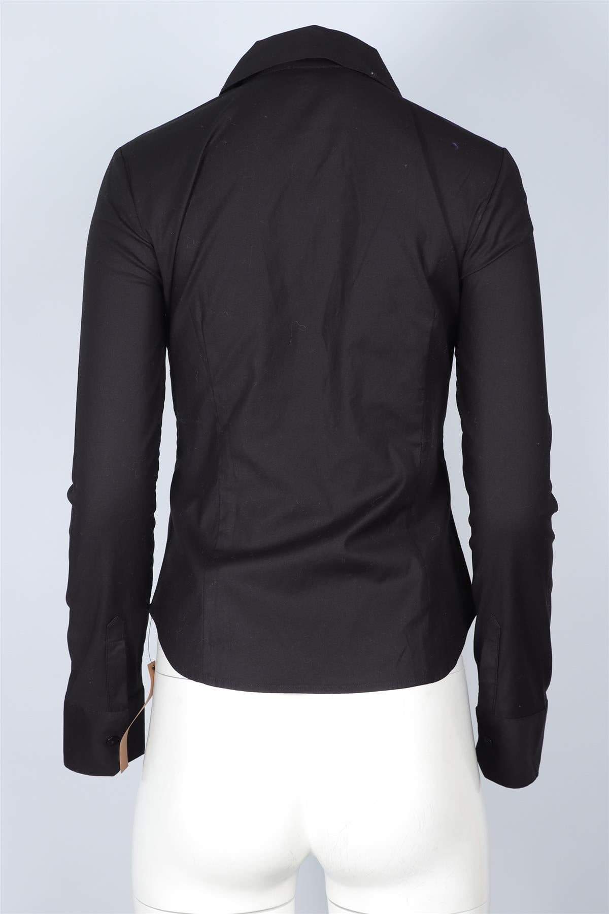 REFORMATION BLACK COTTON SHIRT US 2 UK 6