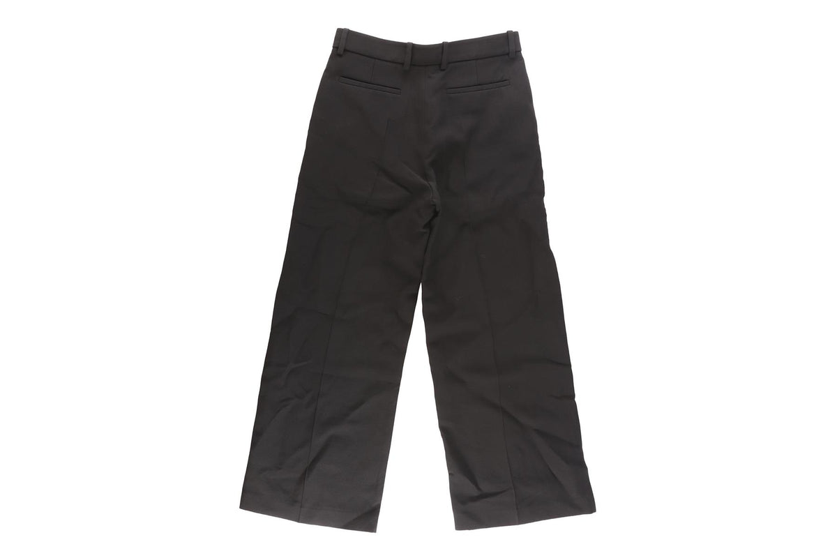 VALENTINO BLACK WOOL WIDE LEG PANTS IT 40 UK 8