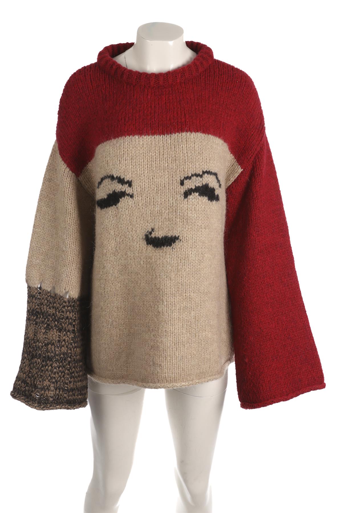 ALEXA CHUNG RED MOHAIR SWEATER SMALL