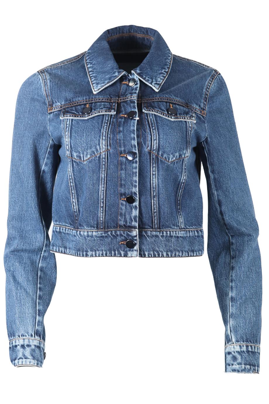 SPORTMAX CROPPED DENIM JACKET UK 8