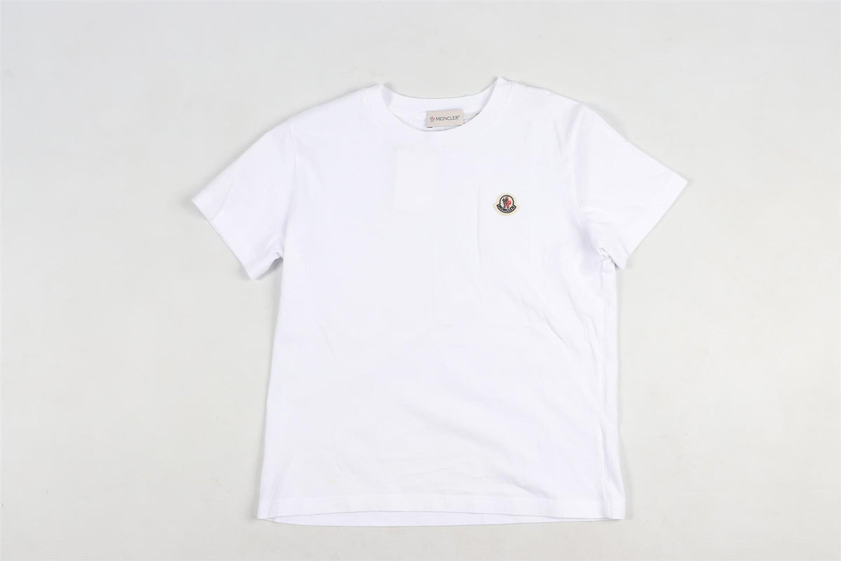 MONCLER WHITE KIDS BOYS COTTON T-SHIRT 8 YEARS