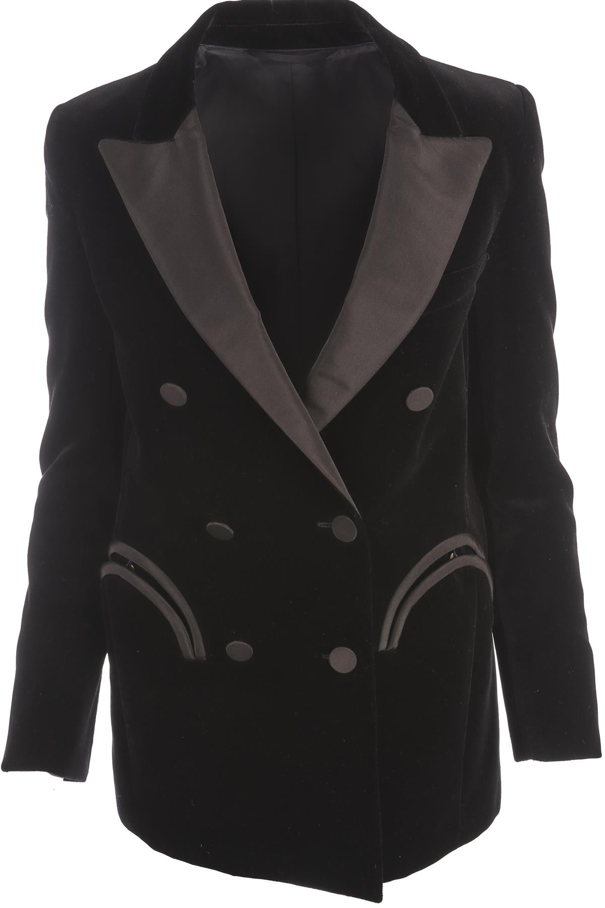 BLAZÉ MILANO BLACK VELVET BLAZER UK 6