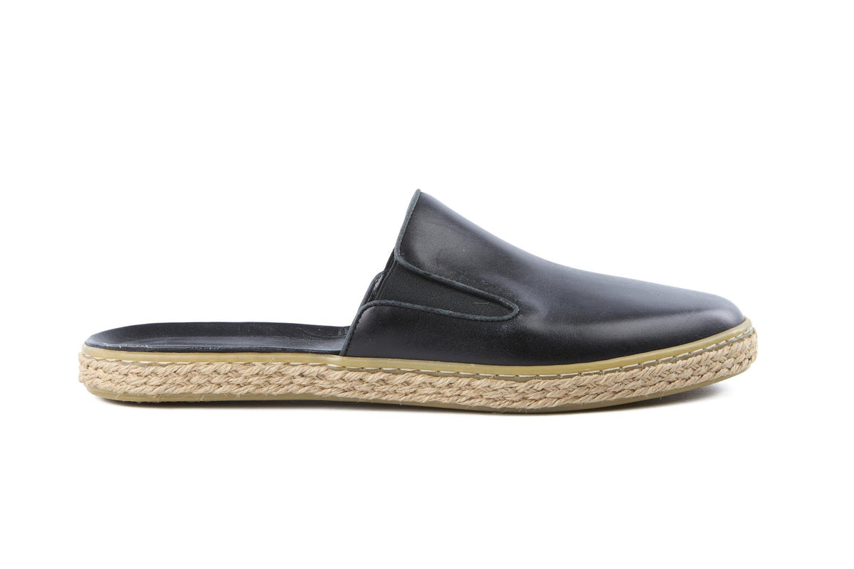 JENNI KAYNE BLACK LEATHER MULES EU 38 UK 5 US 8