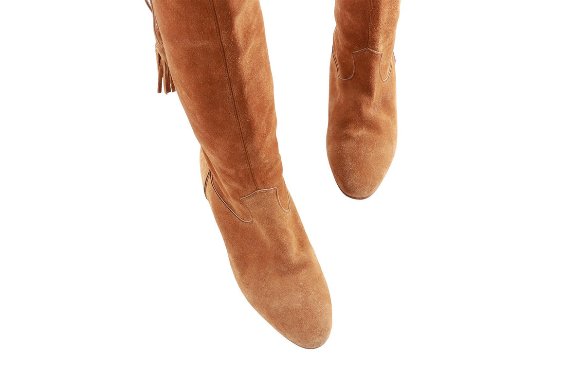 TAN SUEDE OVER THE KNEE BOOTS