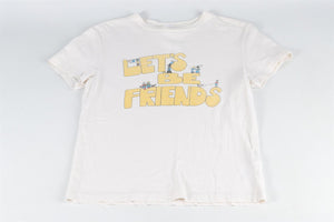 RE/DONE WHITE COTTON T-SHIRT XSMALL