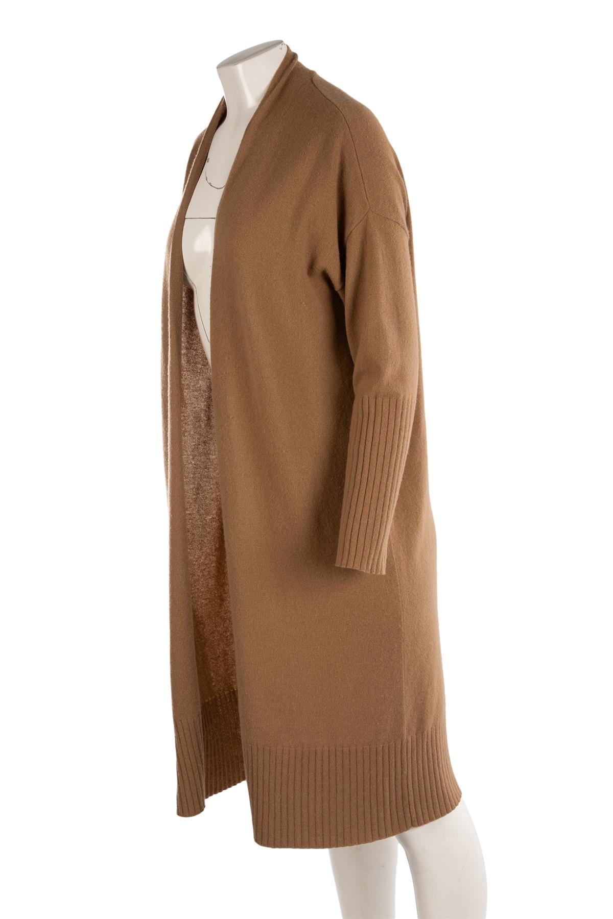NILI LOTAN TAN CASHMERE CARDIGAN ONE SIZE