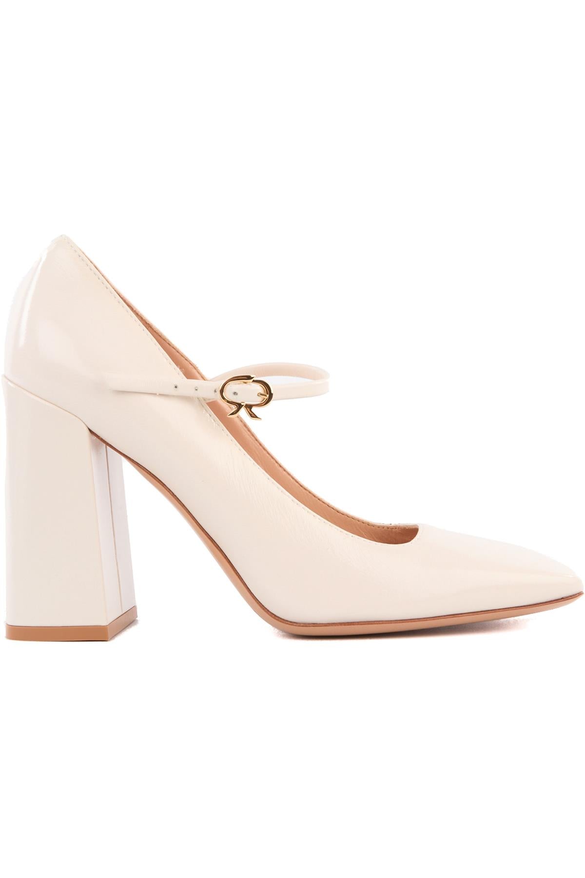 GIANVITO ROSSI WHITE LEATHER PUMPS EU 37 UK 4 US 7