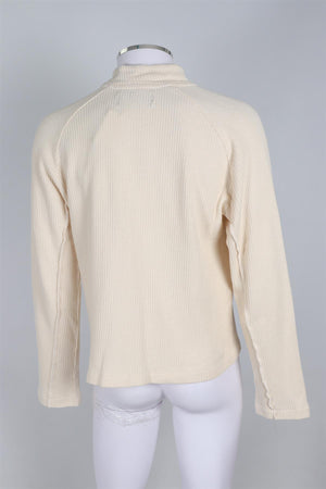 MFPEN CREAM MEN'S COTTON CARDIGAN SMALL
