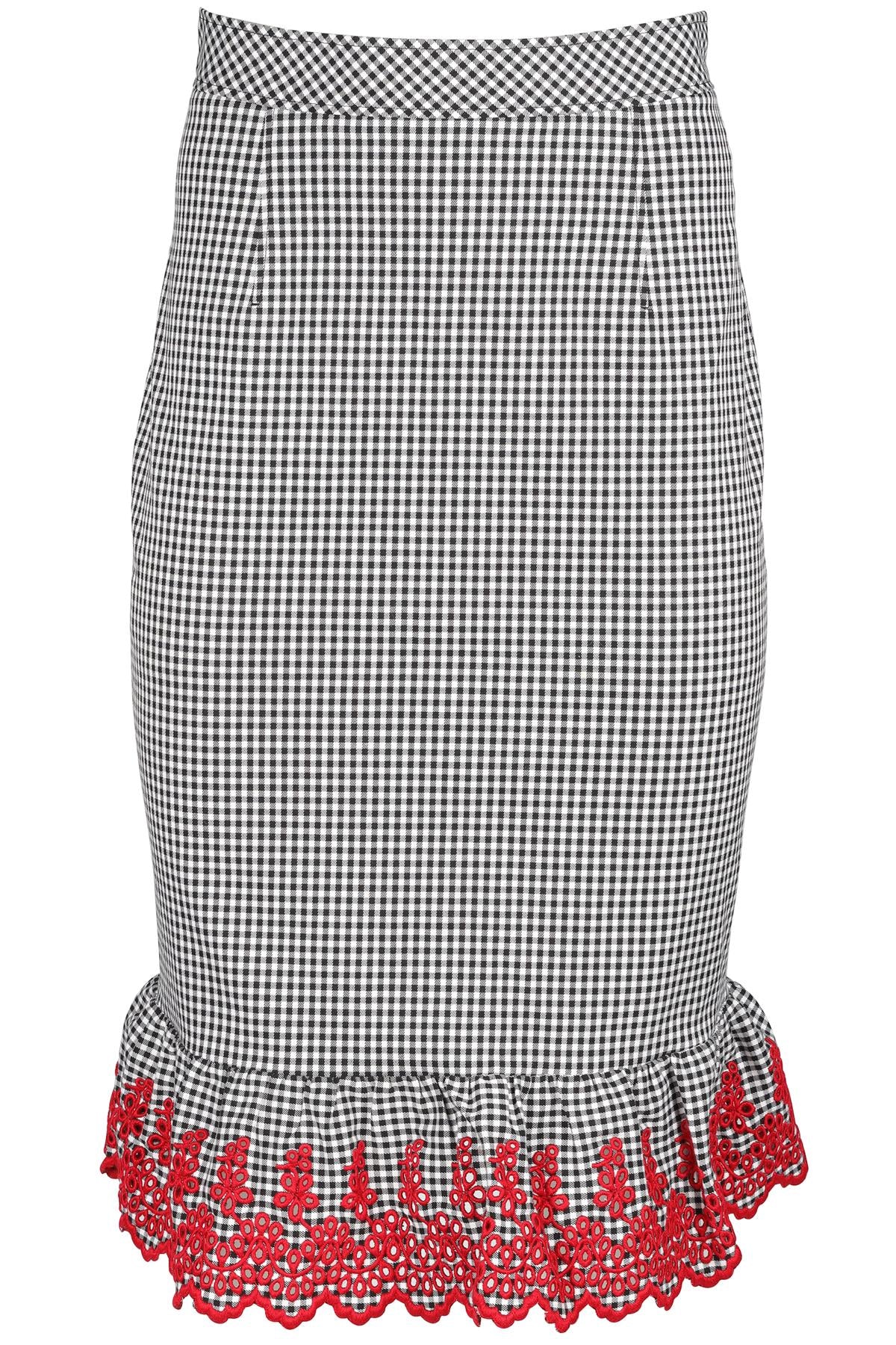 ALTUZARRA BLACK COTTON MINI SKIRT FR 36 UK 8