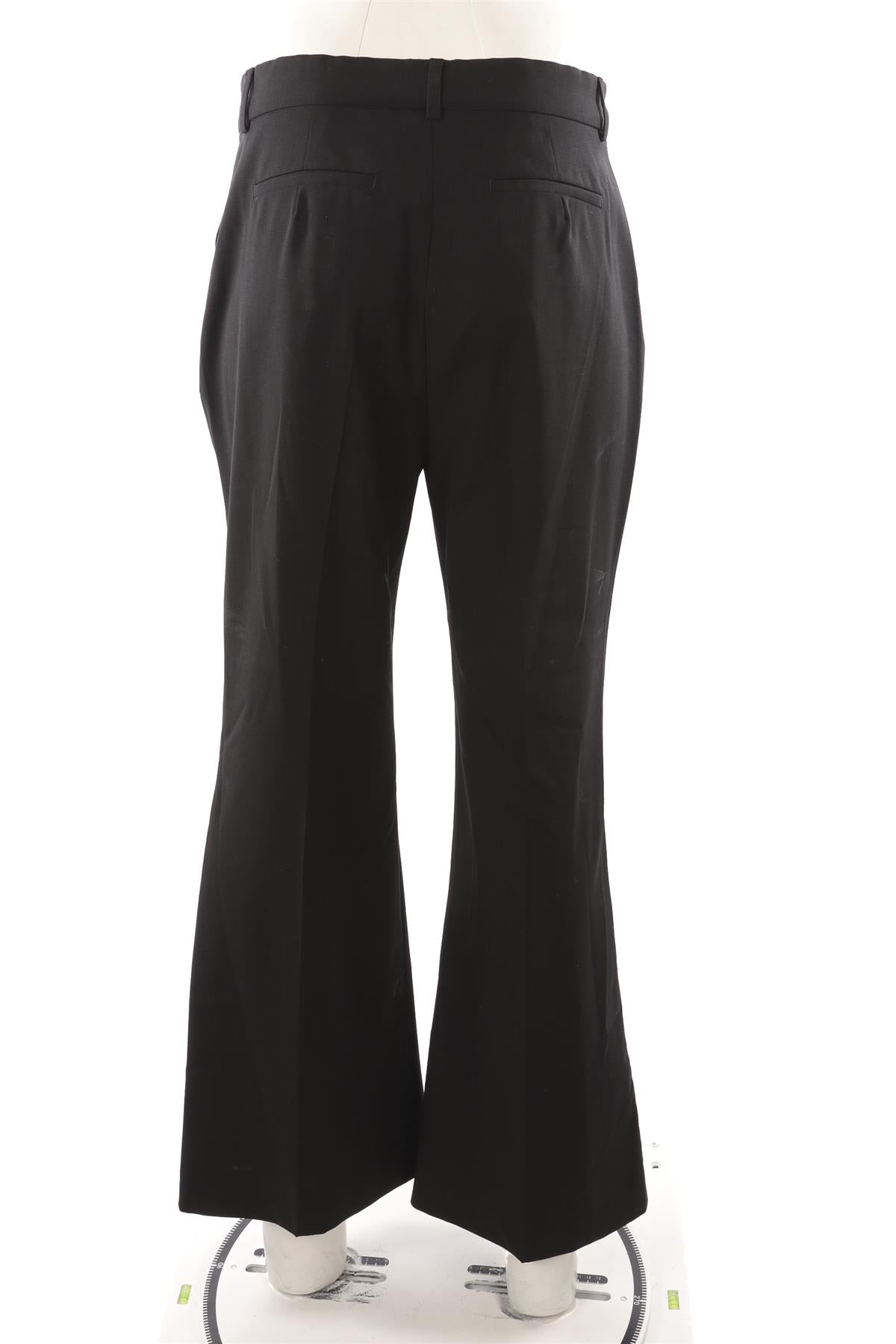 SPORTMAX BLACK WOOL STRAIGHT LEG PANTS SMALL