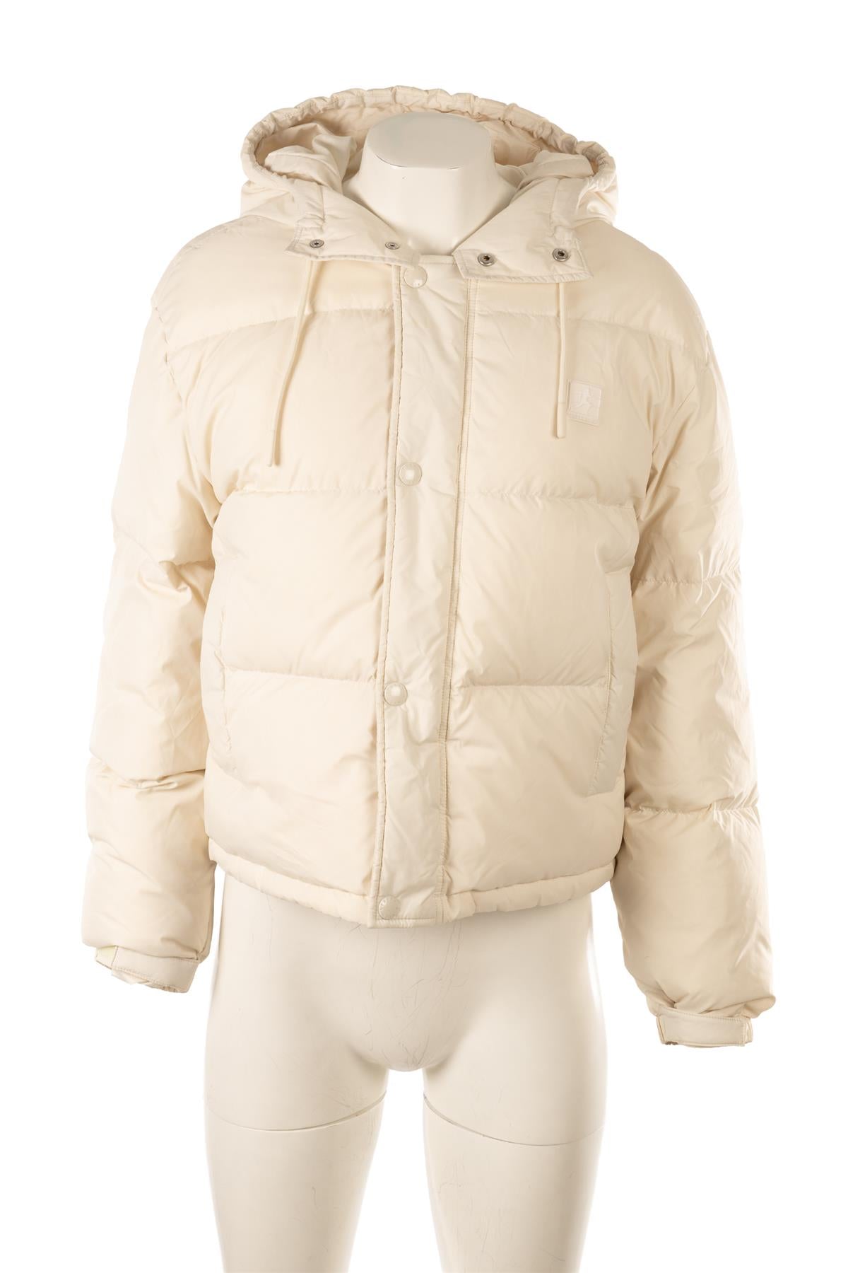 SPORTY & RICH ECRU PADDED SHELL JACKET SMALL