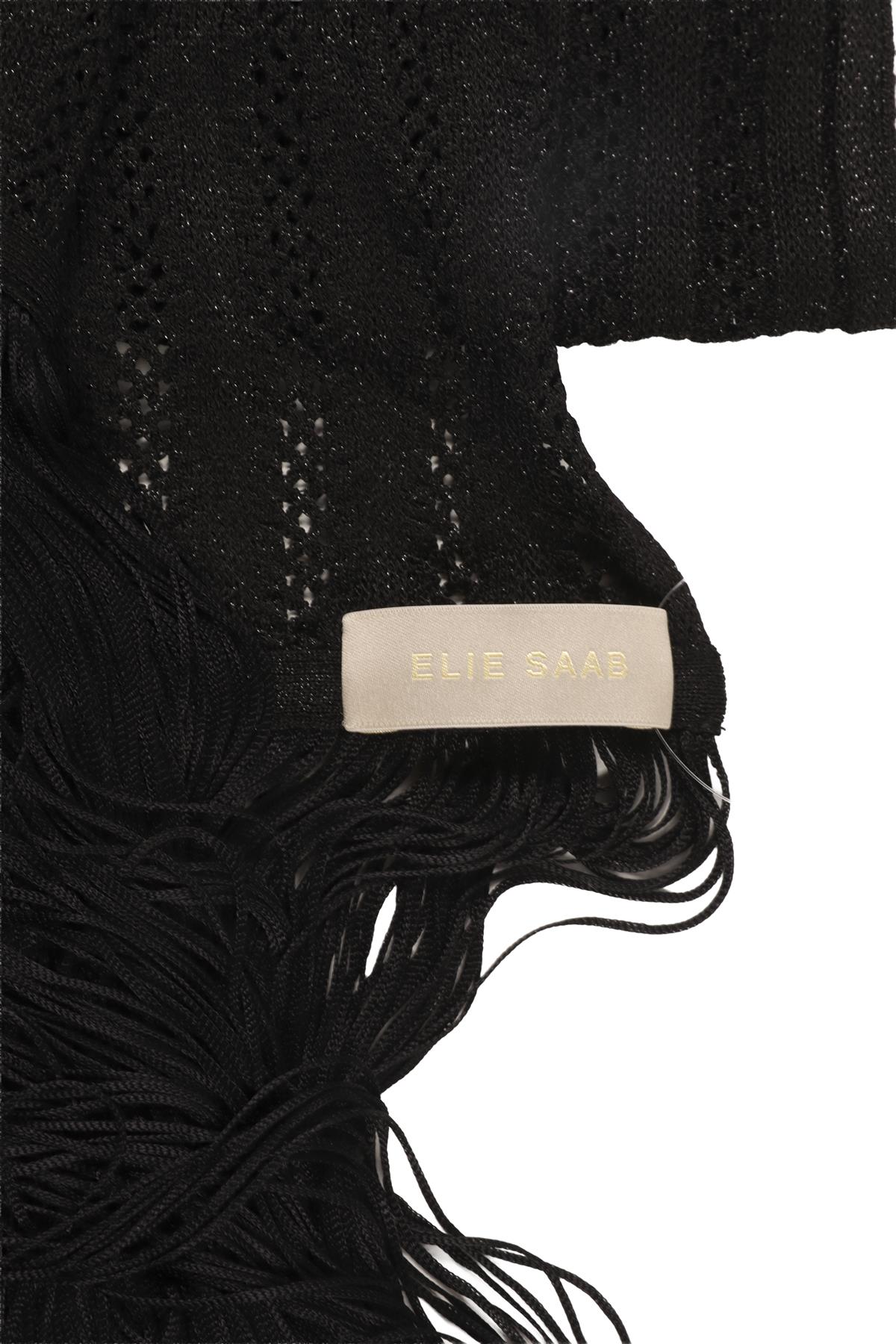 ELIE SAAB BLACK KNIT SCARF