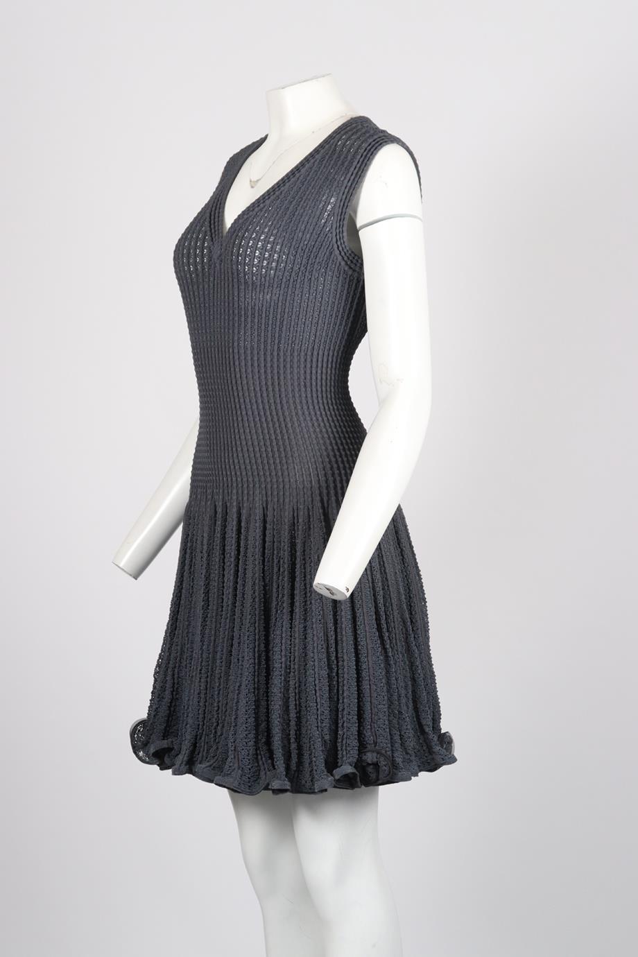 AZZEDINE ALAÏA CROCHET KNIT DRESS MEDIUM