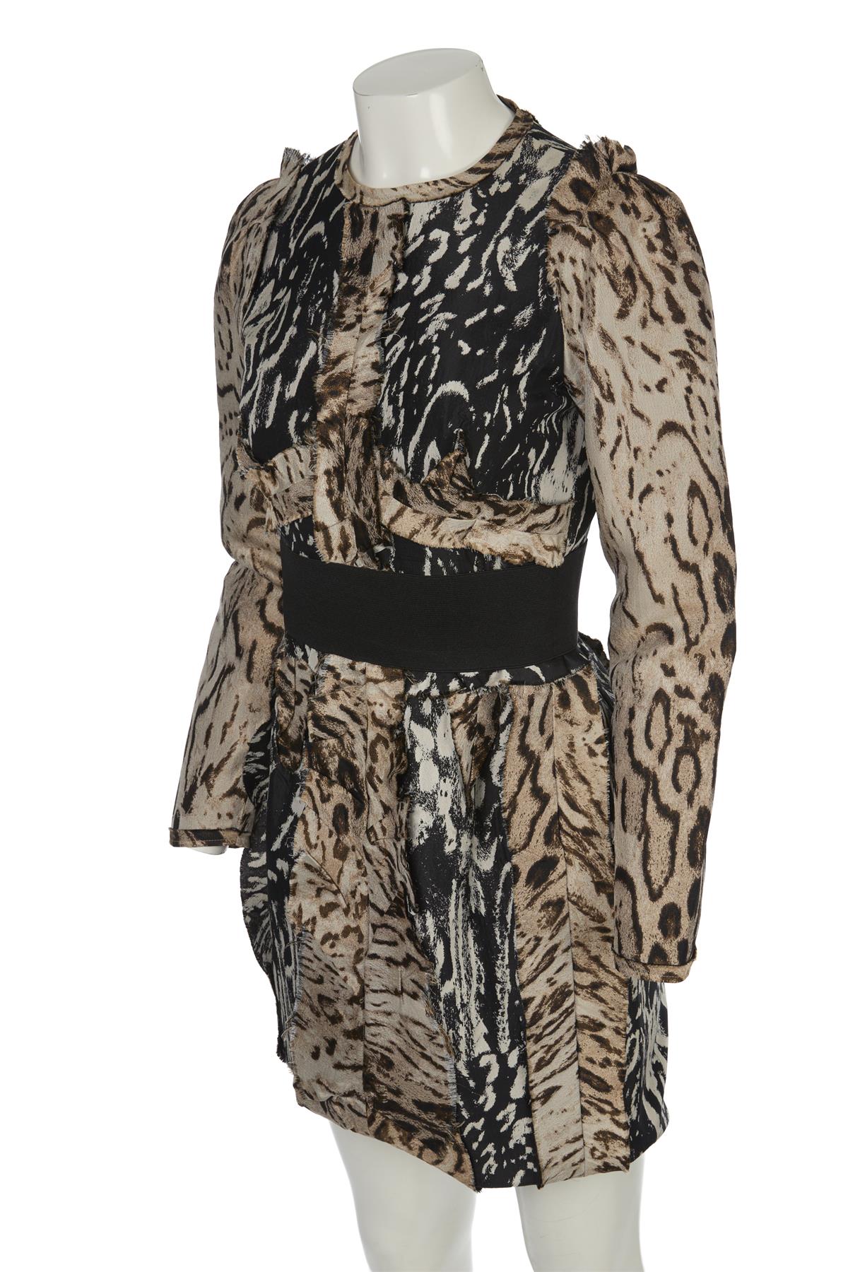 LANVIN BEIGE 2010 SILK MINI DRESS FR 36 UK 8