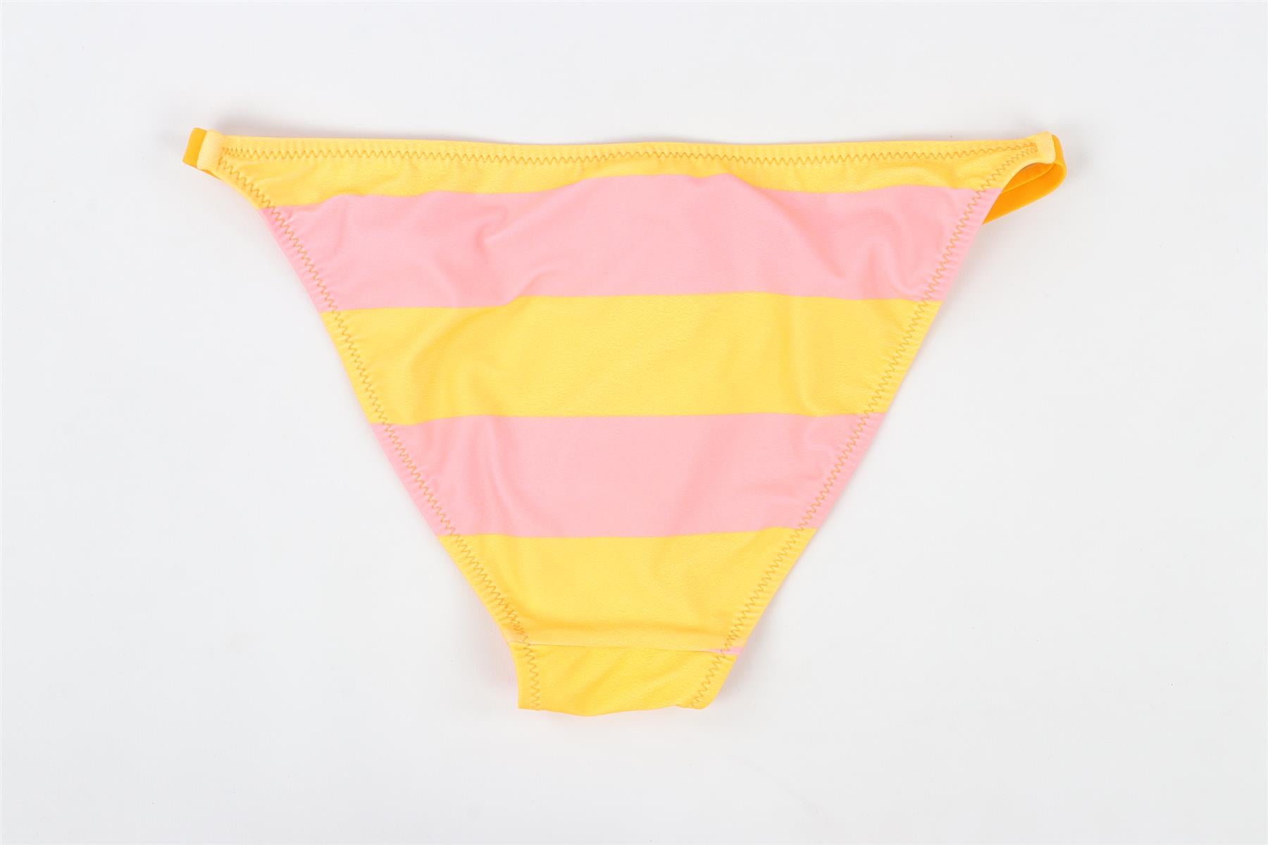 SOLID & STRIPED ORANGE BIKINI BOTTOMS SMALL