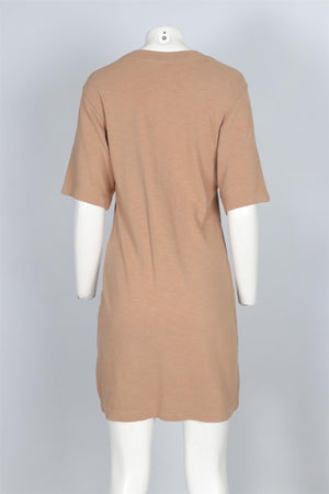 COTTON CITIZEN BROWN COTTON MINI DRESS MEDIUM