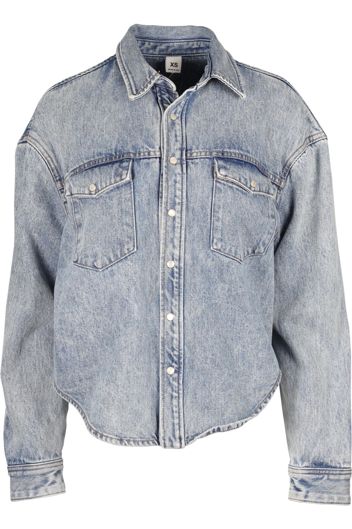 WARDROBE NYC BLUE DENIM SHIRT XSMALL