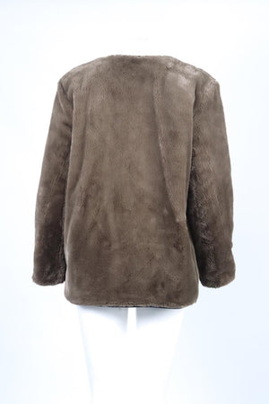 THE KOOPLES REVERSIBLE FAUX FUR AND SHELL JACKET UK 12
