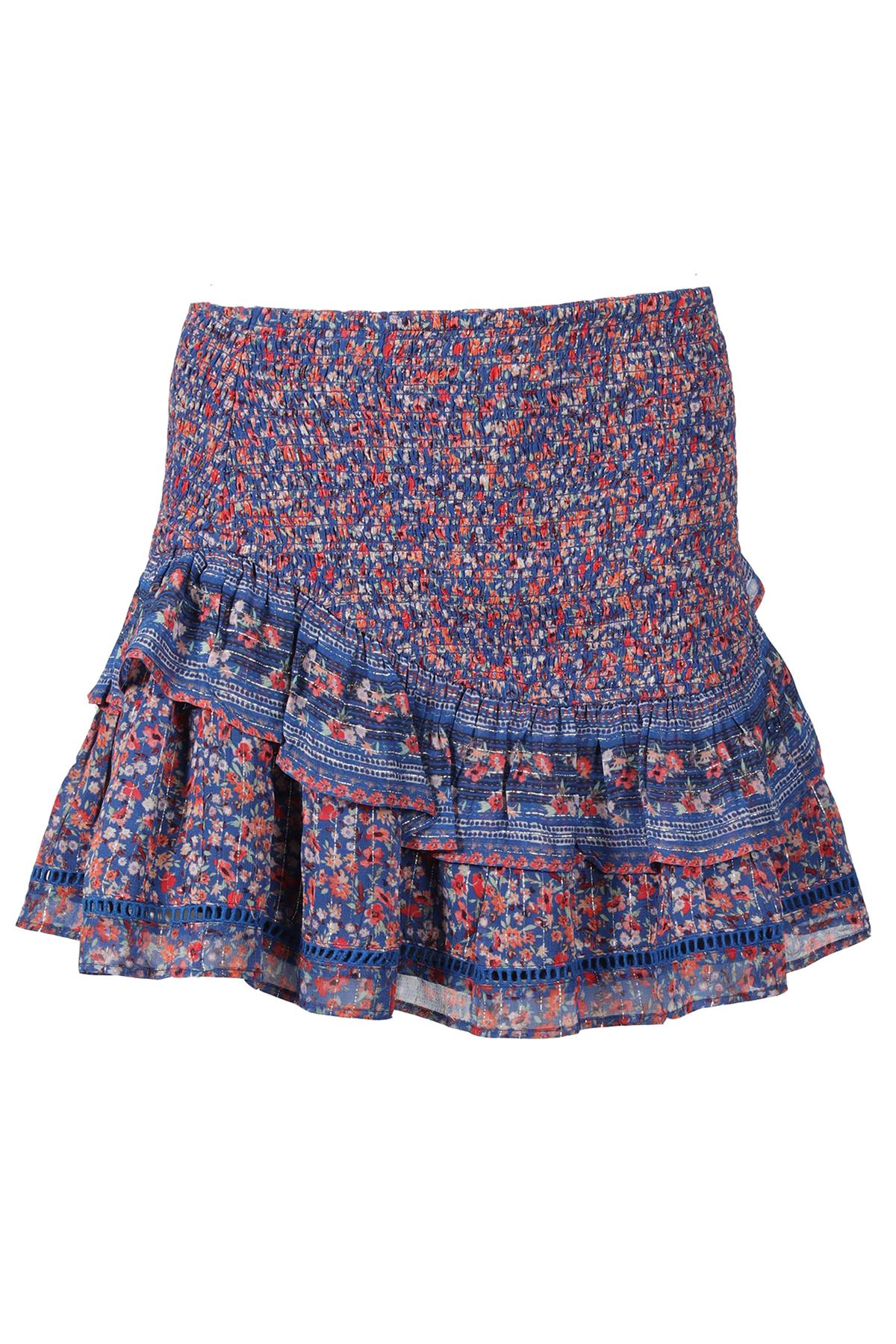 SAYLOR BLUE CREPE MINI SKIRT SMALL