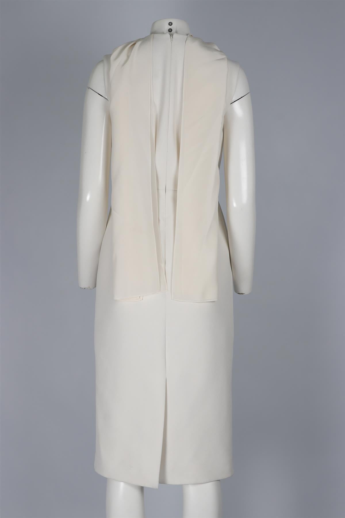 ROKSANDA WHITE SILK MIDI DRESS UK 10