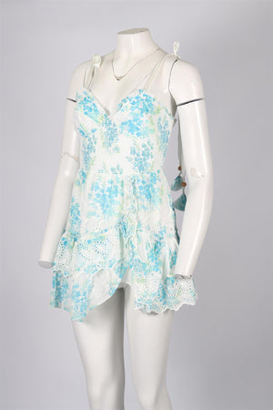LOVESHACKFANCY COTTON MINI DRESS MEDIUM