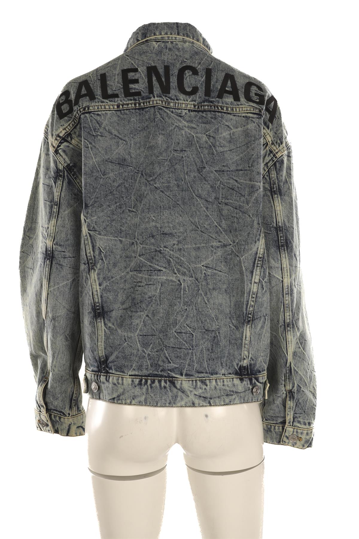 BALENCIAGA BLUE DENIM JACKET FR 36 UK 8