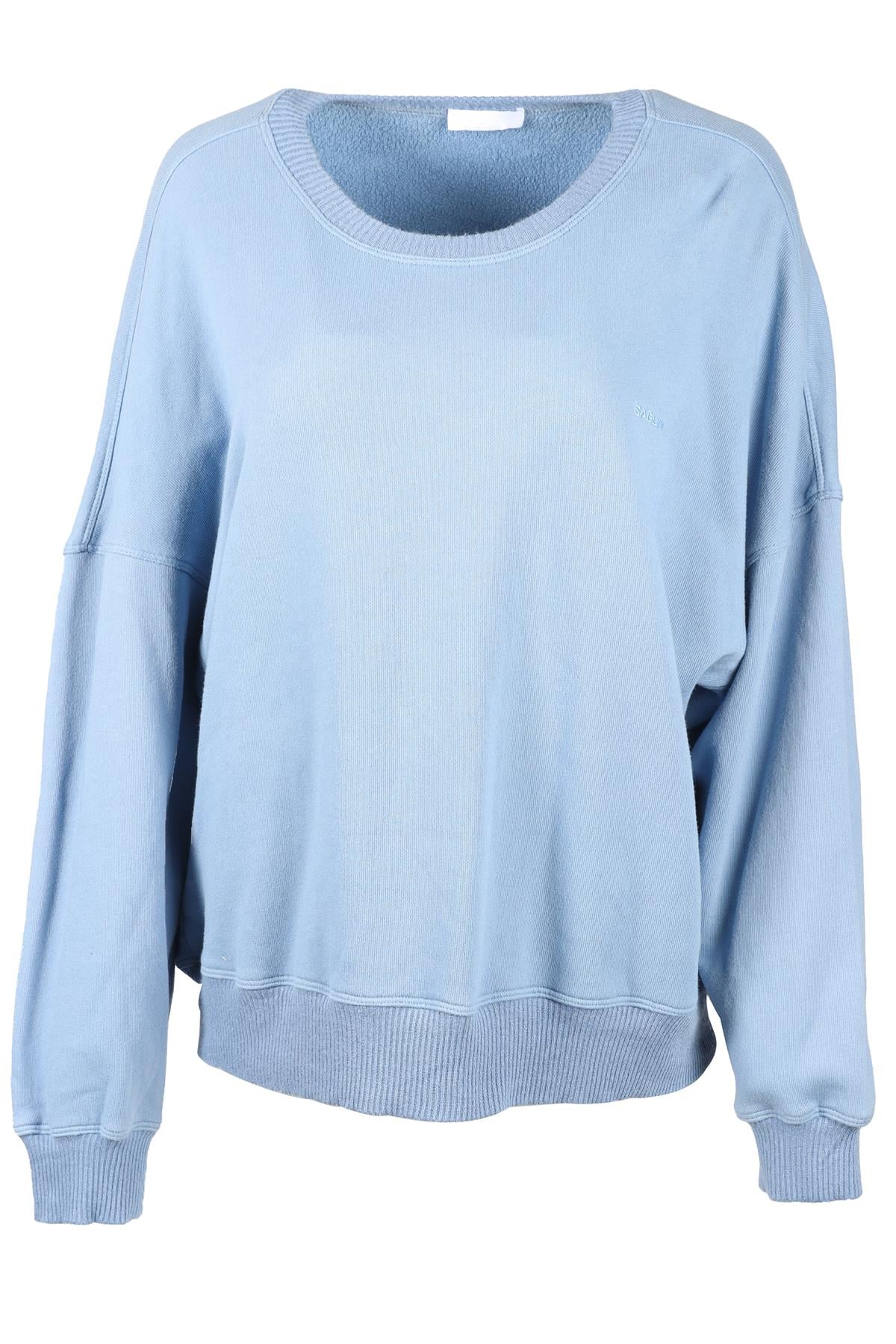 SABLYN BLUE JERSEY SWEATSHIRT SMALL